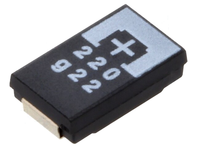 Condensator: tantaal-polymeer; low ESR; 220uF; 4VDC; TPE; SMD; ±20% Condensator: tantaal-polymeer; low ESR; 220uF; 4VDC; TPE; SMD; ±20%